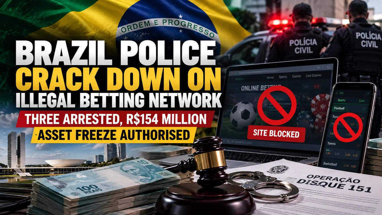 Brazil Police Arrest Three in Illegal Betting Investigation, Court Authorises R$154M Asset Freeze